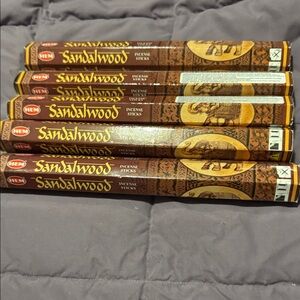 Hem Sandalwood Incense Sticks with Rich Brown and Gold Design